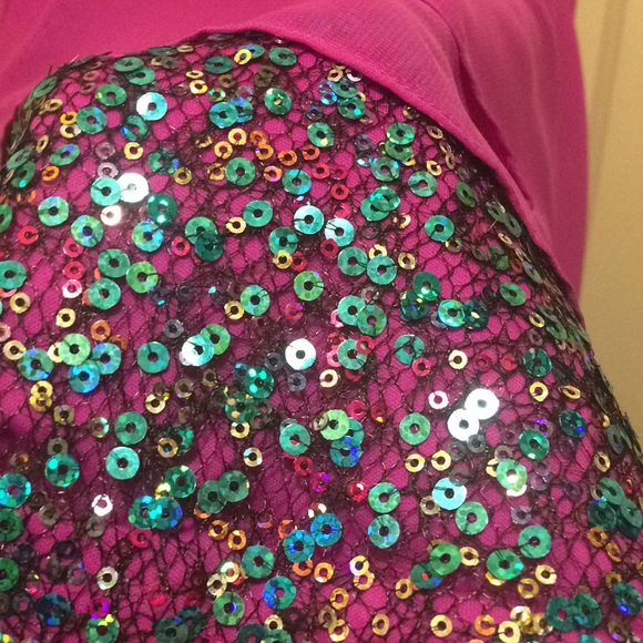 Sequins high low prom dress - Picture 5 of 8